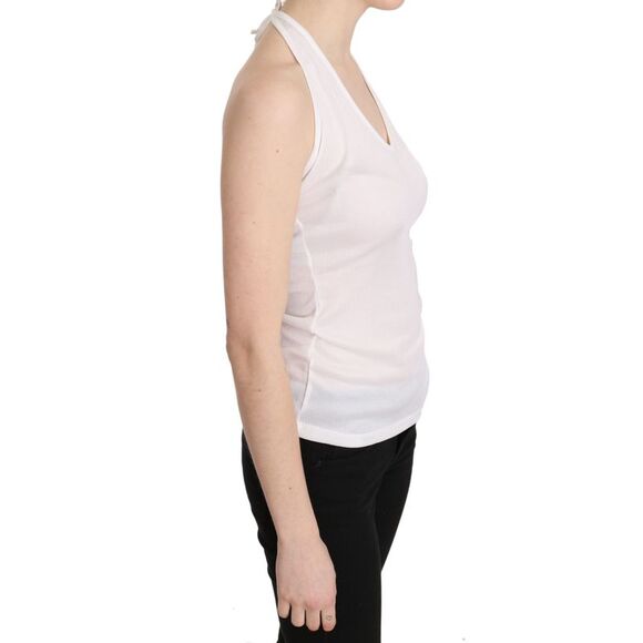 GF Ferre Halter Neck Sleeveless Top Women White Tops & T-Shirts - Picture 4 of 5